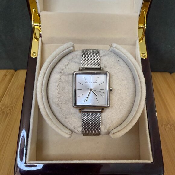 Armani Exchange Lola Quartz Crystal Silver Dial Ladies' Watch AX5800, 30mm - Picture 1 of 5